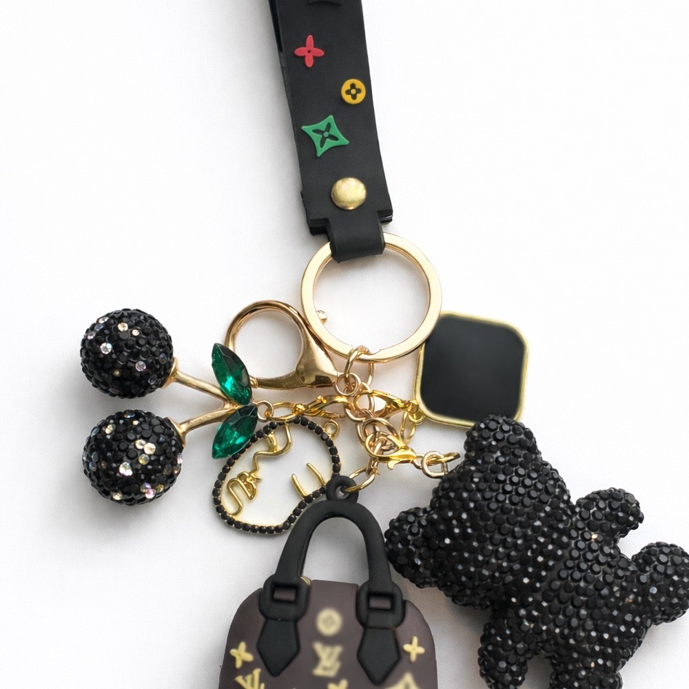 Black and Gold Designer Keychain